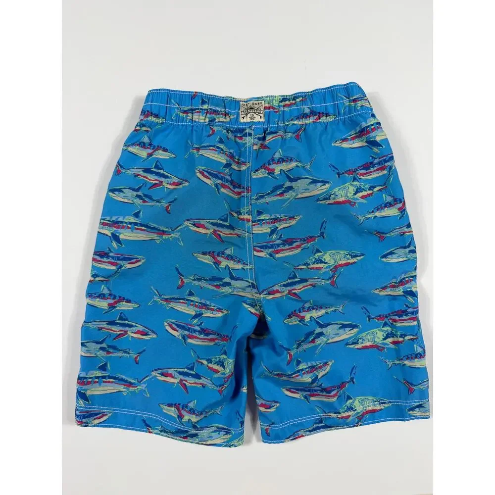 Gap Kids Boys’ Shark Swim Trunks Blue Size 8